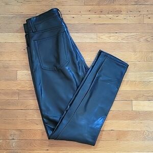 Abercrombie High Rise Skinny Faux Leather Pants, Size 28/6, Black